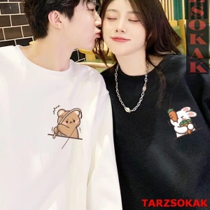 2 Li Harajuku Style Çift Sevgili Kombinleri Couple Clothing Yeni Sezon 2 Adet