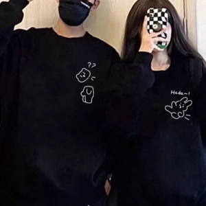 2 Li Harajuku Style Çift Sevgili Kombinleri Couple Clothing Yeni Sezon 2 Adet