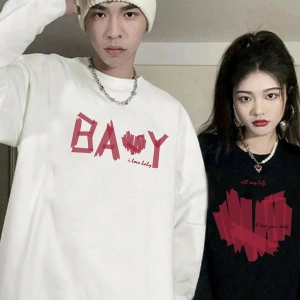 2 Li Harajuku Style Çift Sevgili Kombinleri Couple Clothing Yeni Sezon 2 Adet