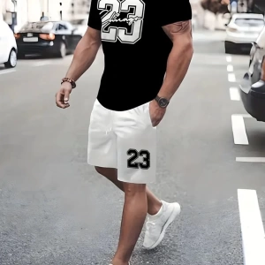 23 Numaralı Kıyafet, Erkekler İçin Yaz Tatilleri ve Spor Aktiviteleri İçin Mükemmel, Yuvarlak
