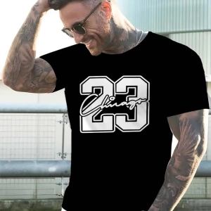 23 Numaralı Kıyafet, Erkekler İçin Yaz Tatilleri ve Spor Aktiviteleri İçin Mükemmel, Yuvarlak