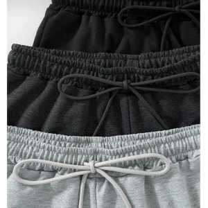 3lü siyah gri füme renk pamuklu şort