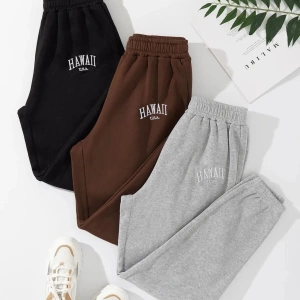 3lü Unisex Baskılı Jogger Eşofman