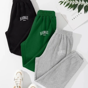 3lü Unisex Baskılı Jogger Eşofman
