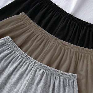 3 Renk Karışık Harfli Baskılı Elastik Bel Günlük Pantolon