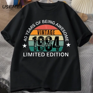 40th doğum günü erkek tişört yapılan 1984 Vintage Tshirt 40 yaşında T shirt erkekler için rah 2868