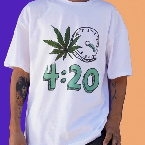 420 Weed Oversize Tişört