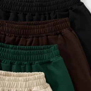 4pcs Letter Graphic Slant Pockets Şort