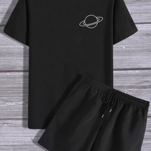 trendypassion Saturn Şort T-shirt Eşofman Takımı SATURNLOGO