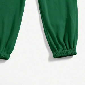 Letter Graphic Elastic Waist 4 Mevsim Eşofman