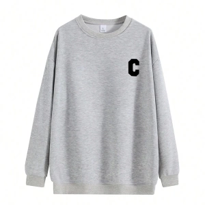 Harfli Grafik Düşük Omuz Oversize Sweat