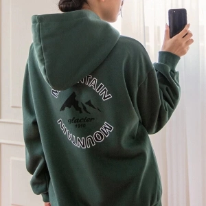 Unisex Nefti Mountain Sırt Baskılı Oversize Sweatshirt Hoodie neftimountain