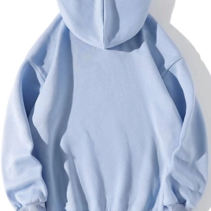 Unisex Bebe Mavisi San Francisco Baskılı Oversize Kapüşonlu