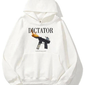 Unisex Dictator Beyaz Sweatshirt Trndz205
