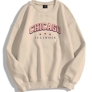 Unisex Chicago Illinois Bisiklet Yaka Sweatshirt Trndz1426
