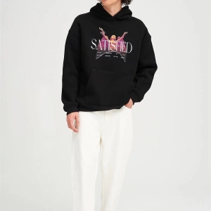 Satisfied Unisex Sweatshirt Siyah Trndz1314