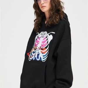 Unisex Cage Sweatshirt Siyah Trndz1358