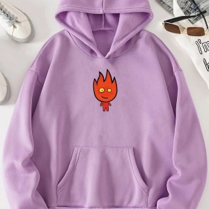 Unisex Ateş Avatar Baskılı Sweatshirt KP-LILA-ATEŞ