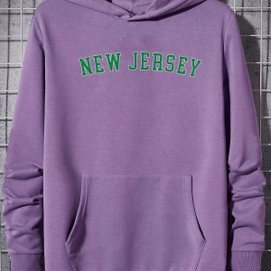 Unisex New Jersey Baskılı Sweatshirt KP-Siyah-NewJersey