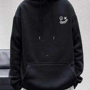 Erkek Siyah Smile Baskılı Oversize Swetshirt benisengiydirsmilesweat