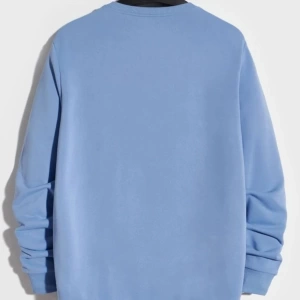 Bebe Mavisi Positive Baskılı Oversize Bisiklet Yaka Kadın Sweatshirt. bsgpositi