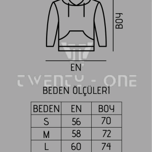Siyah Unisex Ikili Ateş Ve Su Baskılı Oversize Kapşonlu Sweatshirt Hoodie Tw-tomjerrybas