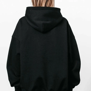 Kadın Siyah Bhvr Baskılı Kapüşonlu Sweatshirt binisengiydirkapüşonlubhvr