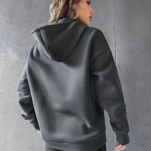 Kadın Los Angeles 91 Baskılı Oversize Füme Kapuşonlu Sweatshirt TYCKOL24IN16896