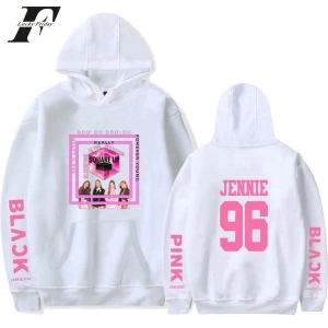 Blackpink Jennie Unisex Beyaz Kapşonlu 13994