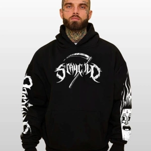 STAYCOLD Be Mine Siyah , Baskılı Kapşonlu Sweatshirt Unisex Erkek, Kadın Oversized BE-MİNE