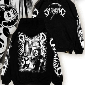 STAYCOLD Be Mine Siyah , Baskılı Kapşonlu Sweatshirt Unisex Erkek, Kadın Oversized BE-MİNE