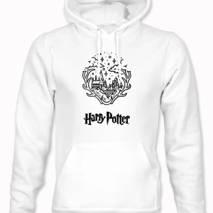 Kapşonlu Beyaz Sweatshirt 12643