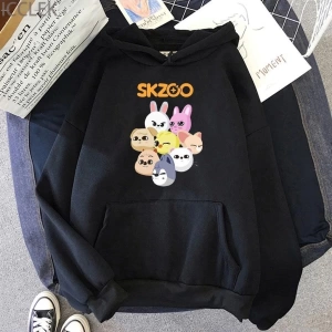 Kpop Skzoo Başıboş Baskılı Hoodies 12498