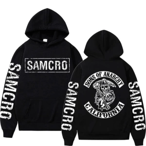 Samcro Çift Taraflı Logo Baskılı Hoodie 17275