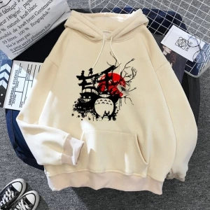 Totoro Kapüşonlu Ghibli Kawaii Hoodie87 14848
