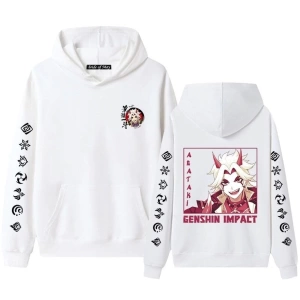 Genshin Vito Arataki Desenli Kapşonlu Hoodie Mod241 14609