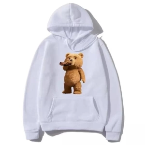 Moda Karikatür Ayı Baskı Kapşonlu Mod65 12371