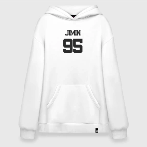 Bts - Jimin 95 Beyaz Kapşonlu Sweatshirt Hoddie Model 64 05988
