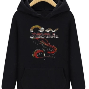 Ozzy Osbourne Snake Siyah Unisex Kapşonlu Sweatshirt 00447