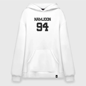 Bts - Namjoon Rm94 Beyaz Kapşonlu Hoddie Model 55 05979