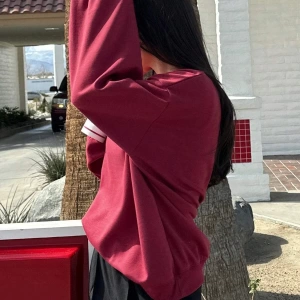 Unisex Kadın/Erkek DAZY Katı Düşük Omuz Oversize Sweatshirt