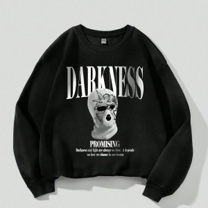 AdriftCoolane Slogan ve Figür Baskılı Sweatshirt