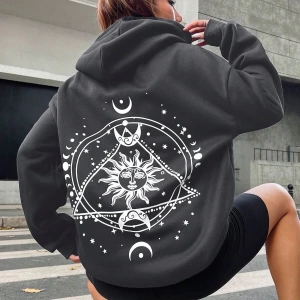 Unisex Kadın/Erkek Harajuka Sokakt Yazılı Grafik Sweat