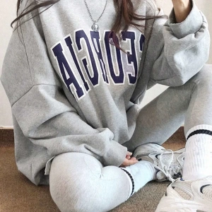 Unisex Kadın/Erkek Harajuka Sokakt Yazılı Grafik Sweat