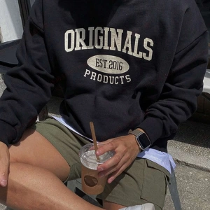 Unisex Kadın/Erkek Harajuka Sokakt Yazılı Grafik Sweat