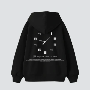 816 Clock Baskılı Oversize Unisex Beyaz