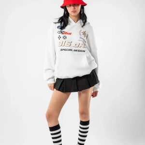 816 Racing Baskılı Oversize Unisex Beyaz