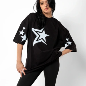 816 Stars Baskılı Oversize Unisex Beyaz