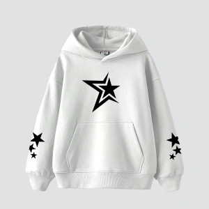 816 Stars Baskılı Oversize Unisex Beyaz
