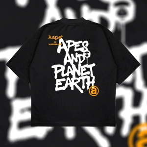 A Bathing Ape Moonface Boxy Fit Oversize Unisex Tshirt – Baskılı Tişört |